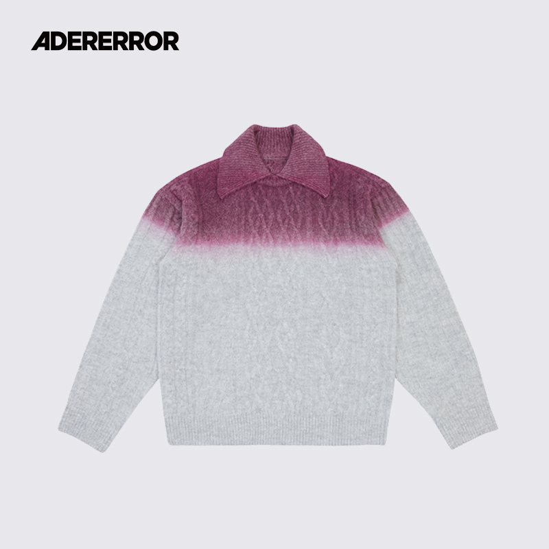 ADERERROR染色宽松高领毛衣