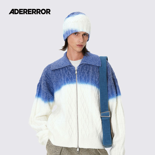 ADERERROR拉链毛衣何炅吴磊同款