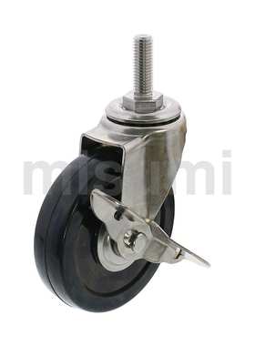 拧入型脚轮材质橡胶 C-CTMS-75/100/125-R/C-CTMJ-75/100/125-R