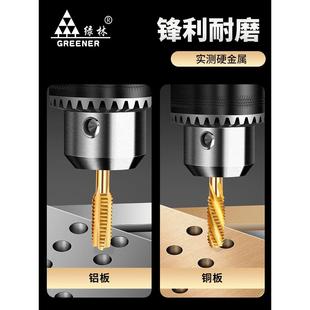绿林机用丝锥丝攻不锈钢专用攻牙钻头螺旋3m4先端m6m8m10m5m14m16