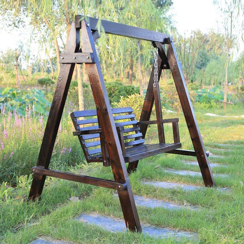 户外庭院防腐成人实木秋千摇椅摇篮室内碳化儿童阳台双人休闲秋千,住宅家具,吊篮/吊椅,淘宝优惠券,粉丝福利购,淘宝优惠卷