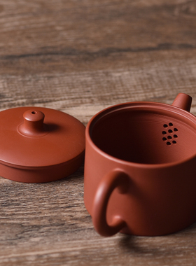潮汕手拉壶大口汉瓦壶大敞口壶朱泥壶家用功夫泡茶壶茶具炮嘴