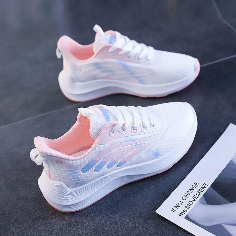 学生软底老爹鞋透气飞织休闲