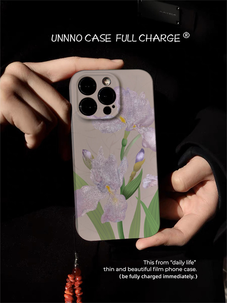 Ins适用于iphone15手机壳苹果14promax菲林软壳高级感富贵水晶花超火12小众新款13女款防摔14pro苹果15保护套