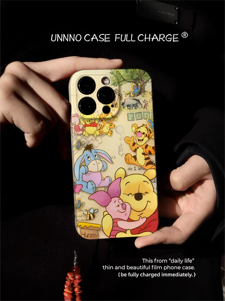 【小熊维尼】可爱卡通原创手机壳适用于iPhone15Promax/14/13苹果15保护套防摔oppp不发黄vivo软壳华为小米款