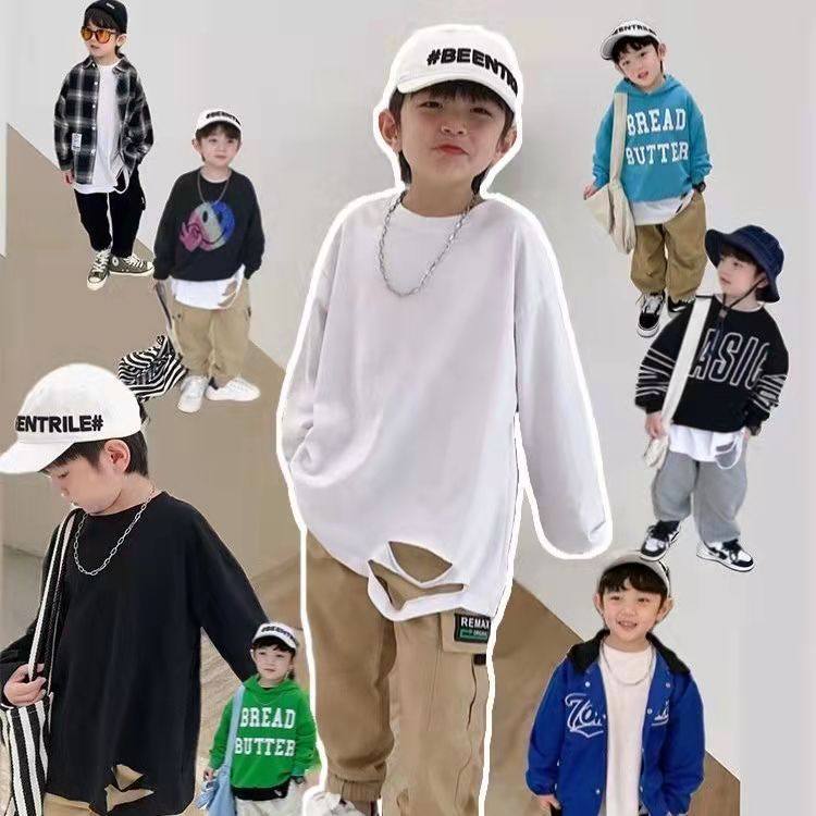 男童加绒长袖纯棉打底衫2026秋冬款宝宝纯色上衣儿童洋气破洞t恤,童装/婴儿装/亲子装,T恤,淘宝优惠券,粉丝福利购,淘宝优惠卷