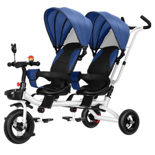 二胎双人儿童三轮脚踏车双胞胎婴儿手推车溜娃神器1-6岁