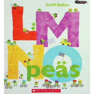 字母豌豆原版书英语绘本纽约时报畅销书LMNOpeas亲子共读基思贝克作品适合36岁儿童字母学习职业认知幽默故事学乐出版社出版