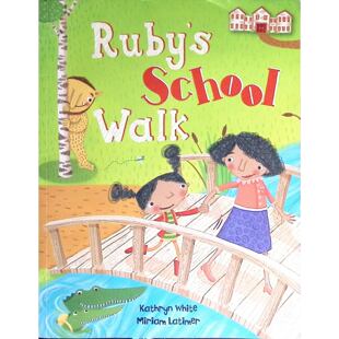 英语原版引进绘本鲁比的上学路凯瑟琳怀特作品米里亚姆拉蒂默插画适合36岁儿童亲子共读培养勇气和想象力的童书赤脚书社出版