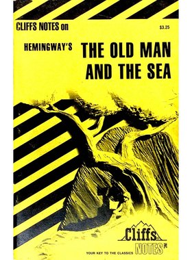 英语原版书老人与海ErnestHemingway经典文学CliffsNotes系列诺贝尔文学奖普利策奖获奖作品适合青少年阅读的冒险人生哲理章节书