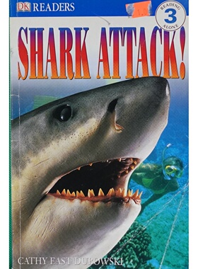 DK读者系列原版英语绘本SharkAttack惊险鲨鱼故事适合710岁小学生阅读自然科学海洋生物知识科普读物凯西伊斯特杜博斯基著彼