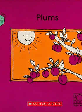 BobBooks视觉词系列英语原版书Plums亲子共读绘本适合36岁儿童早期阅读学习视觉词和了解李子生长过程作者林恩马斯伦克特尔创作