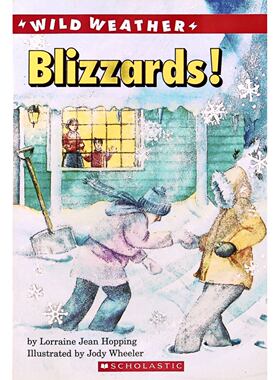 学乐出版社狂野天气系列原版书Blizzards英语科普章节书彩色插图版710岁少儿自然科学读物美国儿童科普作家洛兰让霍平作品气象