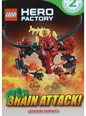 DK英语分级阅读Level2原版书BrainAttack科幻冒险乐高系列适合710岁儿童独立阅读讲述英雄工厂机器人对抗邪恶大脑保护城市的故事