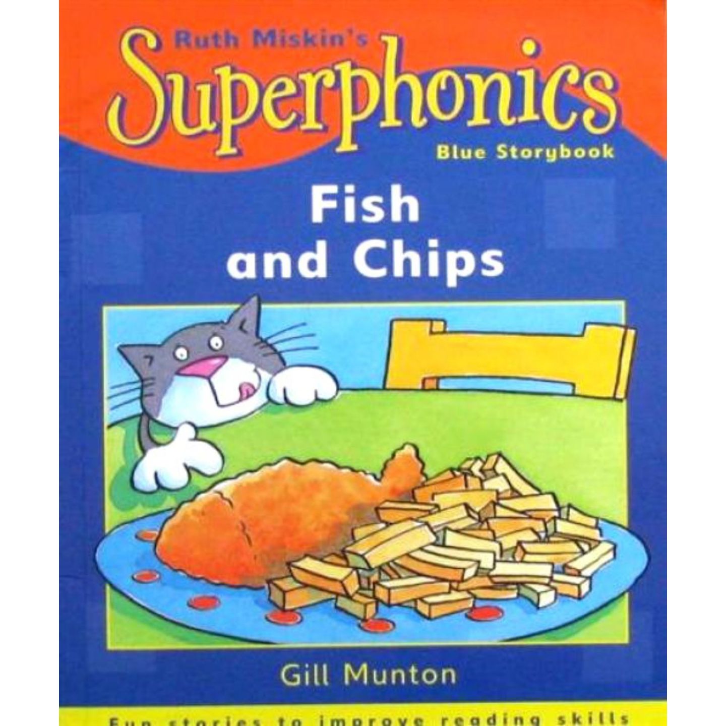 英语原版书超级拼读蓝故事书炸鱼薯条绘本Superphonics亲子共读英国教育家露丝米斯金创立的超级拼读法通过趣味故事帮助36岁儿童