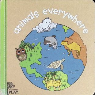 英语原版 书自然游戏系列Animals绘本适合36岁亲子共读生动展示世界各地动物栖息地培养孩子自然环境保护意识