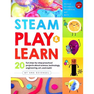 STEAM玩中学原版 适合36岁儿童通过20个有趣项目学习科学工程艺术数学知识 英语启蒙彩色绘本书亲子共读沃尔特福斯特公司出版