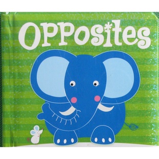 英语原版书我的第一本趣味学习书反义词绘本Opposites适合02岁幼儿启蒙学习高矮大小开合冷热等基础概念色彩鲜艳内容简单硬页设