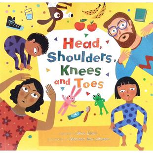 英语原版书走进故事系列HeadShoulders亲子共读绘本身体认知童谣斯凯西尔弗著玛丽安娜鲁伊斯约翰逊绘以经典童谣为基础帮助孩子