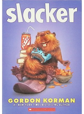 纽约时报畅销书作家戈登科尔曼作品Slacker原版英语青少年幽默小说章节书讲述沉迷游戏少年如何学会责任感与团队合作适合1114岁