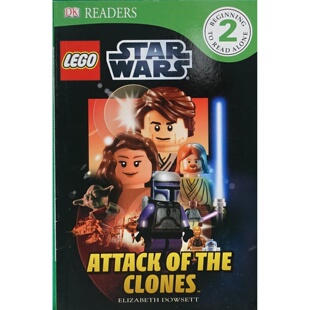 DK读者原版书英语绘本克隆人的进攻LEGOStarWars科幻冒险故事以乐高积木形式生动再现星球大战前传二克隆人进攻的精彩剧情适合71