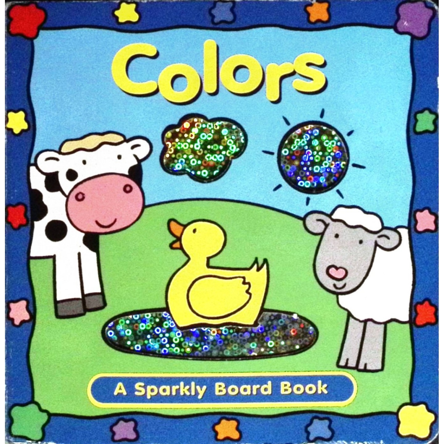 英语原版引进闪亮纸板书系列Colors颜色认知绘本适合02岁低幼宝宝阅读硬纸板设计安全耐翻通过生动图画教宝宝认识红黄蓝等基础颜