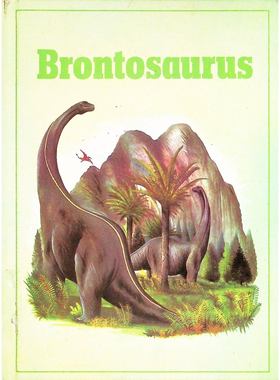 英语原版书雷龙绘本Brontosaurus儿童科普恐龙故事生动插画展现史前巨兽生活习性适合710岁孩子阅读的恐龙知识启蒙读物