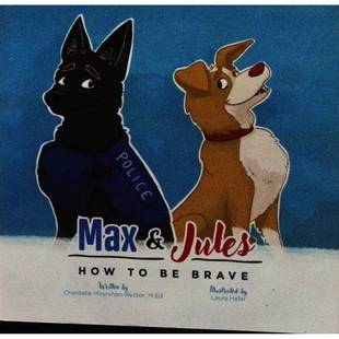 英语原版书如何变得勇敢彩色绘本书适合710岁儿童阅读的情感教育读物讲述退役警犬麦克斯和胆怯家犬朱尔斯的故事帮助孩子学习管