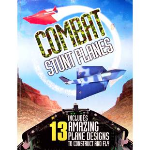 英语原版书战斗特技飞机Combat亲子手工航空科普绘本专为36岁男孩设计的纸飞机制作手册包含13种酷炫战斗特技飞机模型培养动手能