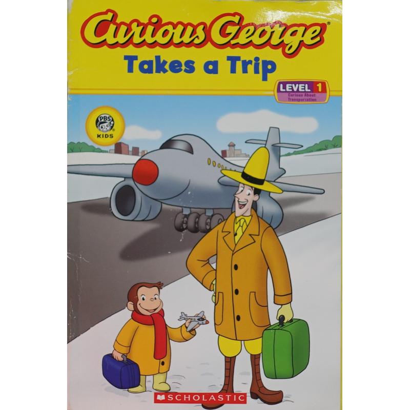 Curious George Takes A Trip by Rotem Moscovich平装Scholastic好奇的乔治去旅行