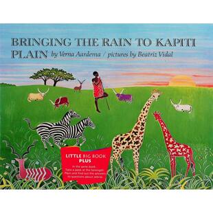 英语原版书小大书+系列把雨带到卡皮提平原绘本讲述非洲卡皮提平原的民间故事牧童Kipat用羽毛祈求天神降雨解救干旱平原和牛群的
