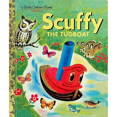 英文原版图书小金书拖船冒险