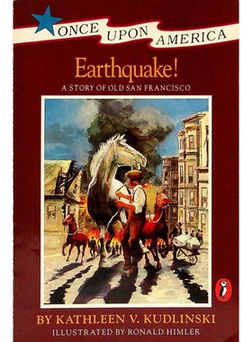 英语原版书美国往事系列Earthquake地震历史小说儿童文学710岁适读黑白章节书讲述1906年旧金山大地震历史背景与灾害应对知识适