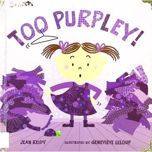 原版引进TooPurpley彩色英语启蒙绘本美国作家珍里迪与插画师吉纳维夫勒卢普联手打造讲述小女孩寻找完美紫色衣服的趣味故事适合