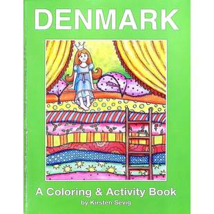 丹麦涂色与活动系列原版书英语儿童北欧文化ActivityBook柯尔斯滕塞维格作品710岁适读包含丹麦地理传统服饰民俗活动寓教于乐涂