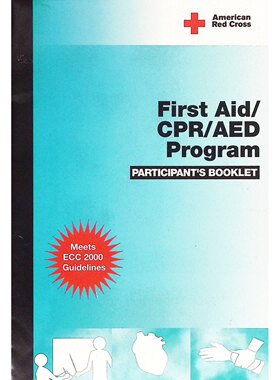 美国红十字会保持健康系列原版书FirstAid急救CPR心肺复苏AED参与者手册英语适读医护培训人员学习急救基础知识心肺复苏术自动体
