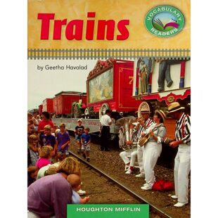 英语原版书词汇阅读器系列Trains绘本专为36岁学龄前儿童设计的交通工具启蒙读物通过简单易懂的语言和色彩鲜艳的图片帮助孩子们