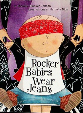 英语原版引进都市宝贝穿黑色系列绘本摇滚宝宝穿牛仔裤RockerBabiesWearJeans适合02岁宝宝亲子共读的音乐启蒙绘本生动描绘摇滚