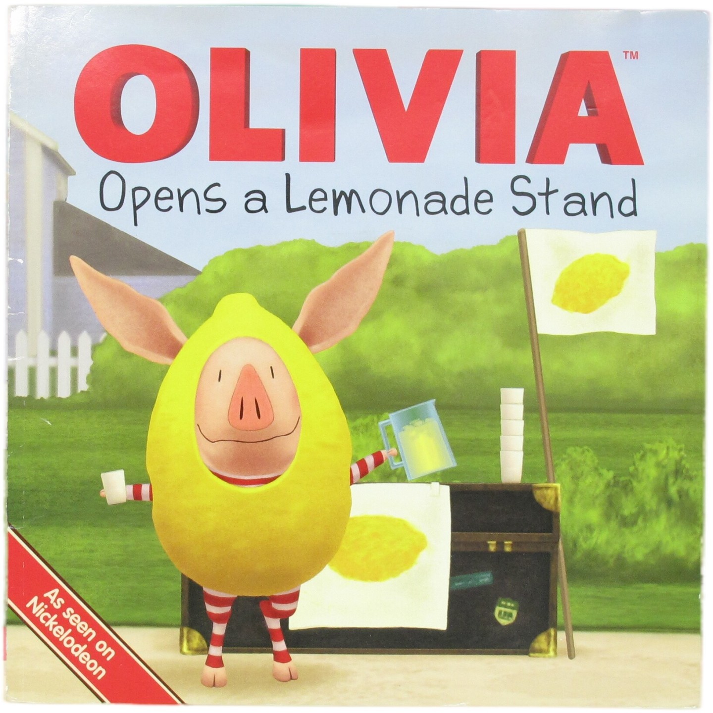 英语原版引进奥莉薇系列Olivia开柠檬水摊绘本讲述小猪奥莉薇创业的幽默故事培养孩子商业意识和解决问题能力适合36岁亲子共读