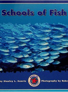 英语原版书海洋生物年轻读者系列鱼群MarineLife科普绘本适合小学生阅读的自然科学读物通过精美图片和简单文字介绍鱼群世界帮助