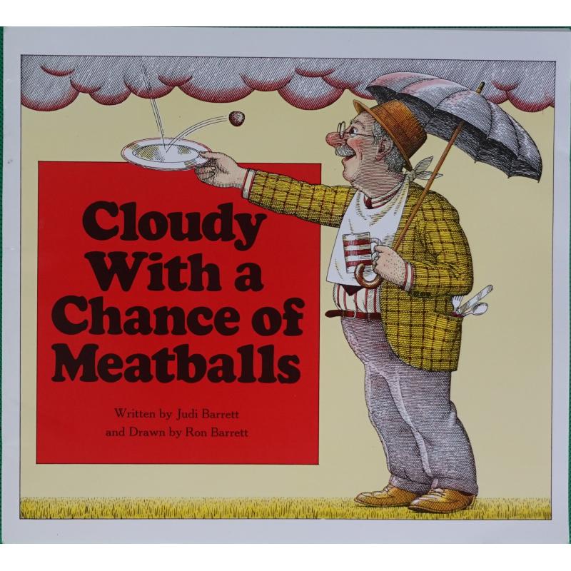 Cloudy With a Chance of Meatballs by Judi Barrett平装Scholastic多云的肉丸天