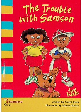 英语原版书只给孩子系列和桑森的麻烦JustKids章节书彩色插图儿童文学710岁适读讲述格兰迪一家与淘气小狗桑森的趣事培养孩子责