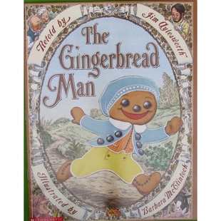 書(shū)姜餅人繪本親子共讀童話故事TheGingerbreadMan由凱迪克銀獎(jiǎng)插畫(huà)家芭芭拉麥克林托克繪制適合36歲兒童閱讀書(shū)后附有姜 英語(yǔ)原版