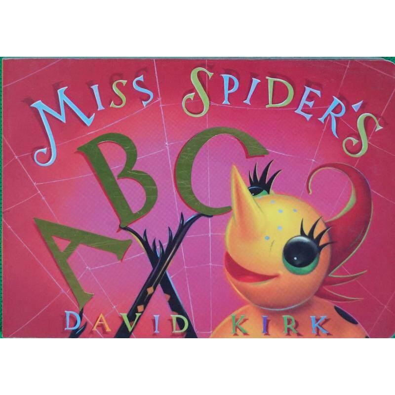spiders abc board book by david kirk木板书scholastic蜘蛛小姐abc