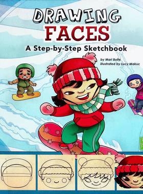 英语原版我的第一本素描本StepbyStep绘画教程少儿艺术启蒙绘本710岁适读男女童适用学习画脸提高绘画技巧激发创造力