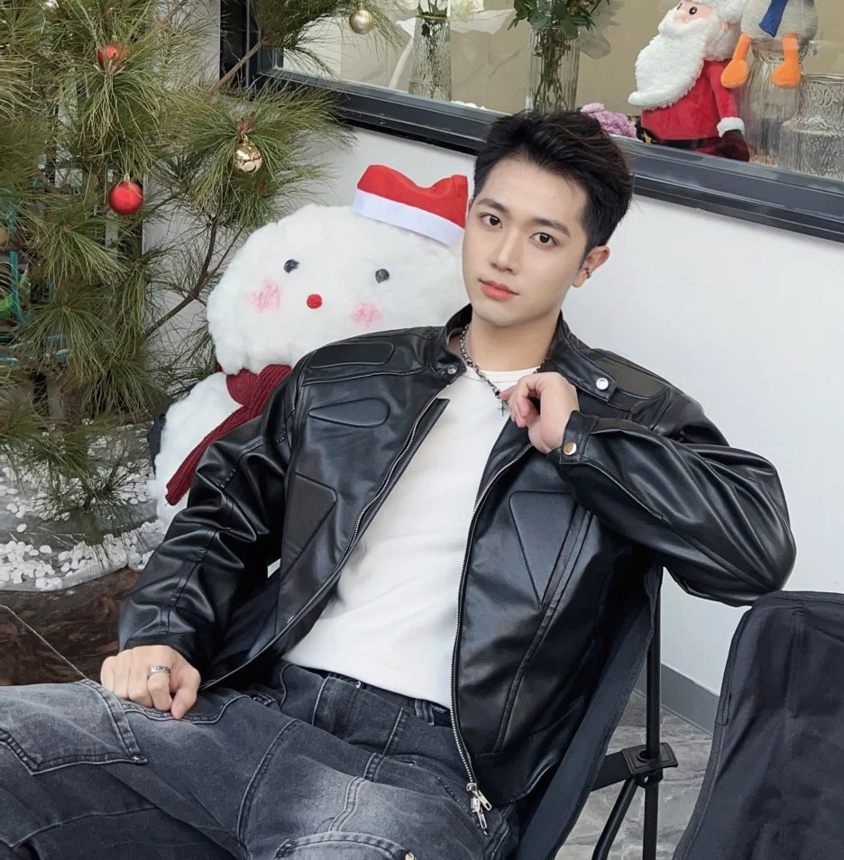 美式高街机车夹克男炸街垫肩小众结构pu皮衣外套高级感潮牌宽松,男装,皮衣,淘宝优惠券,粉丝福利购,淘宝优惠卷