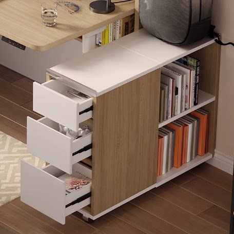 wzo移动3抽柜桌下六格柜卧室收纳柜书架适宜家用格子柜置物柜