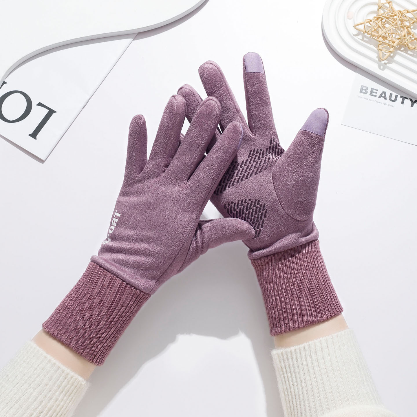 骑车保暖触屏防风手套情侣户外