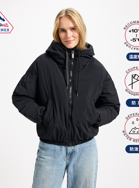 Pyrenex女士羽绒服法国鸭绒短款连帽羽绒外套ATTITUDE
