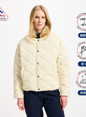 Pyrenex 女士羽绒服防水防风轻薄圆领羽绒外套 NACRE